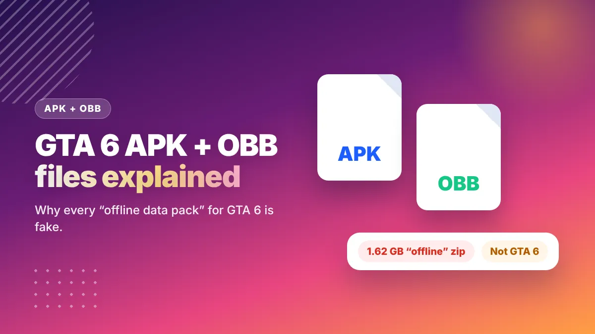 GTA 6 APK and OBB files explained – fake 1.62 GB offline zip that is not GTA 6